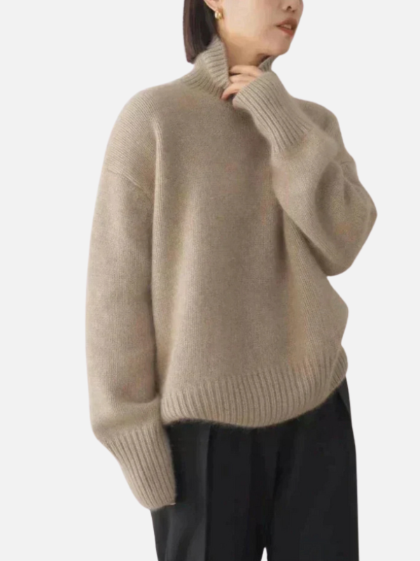 Karen | Pull oversize à col roulé doux