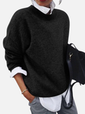 Maria | Pull en tricot doux avec col rond