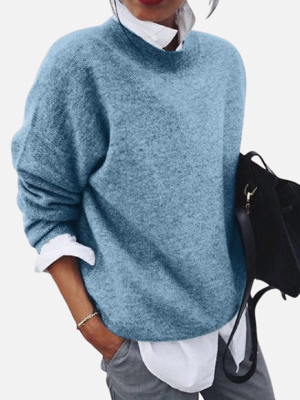 Maria | Pull en tricot doux avec col rond