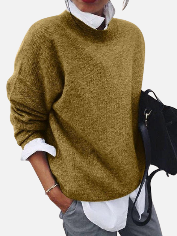 Maria | Pull en tricot doux avec col rond