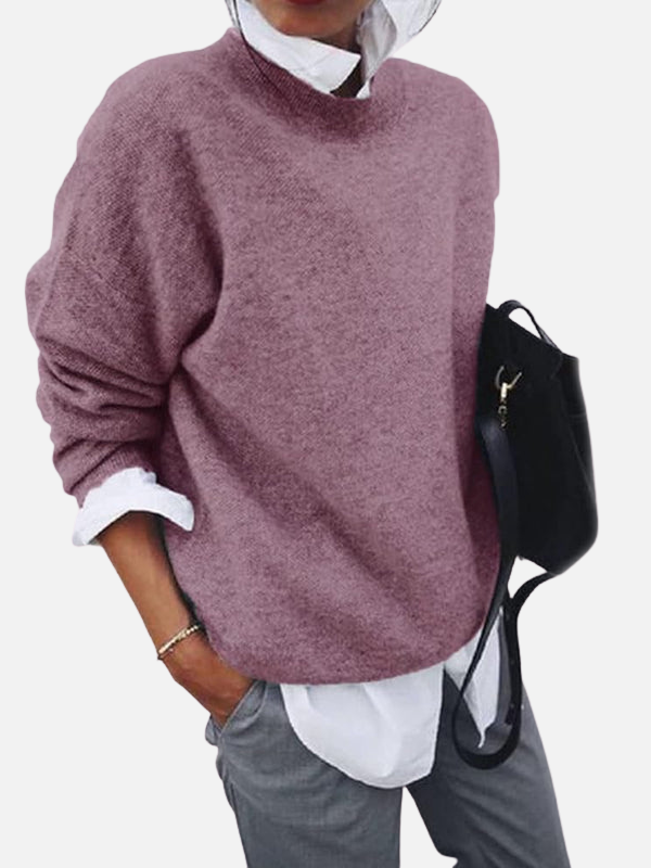 Maria | Pull en tricot doux avec col rond