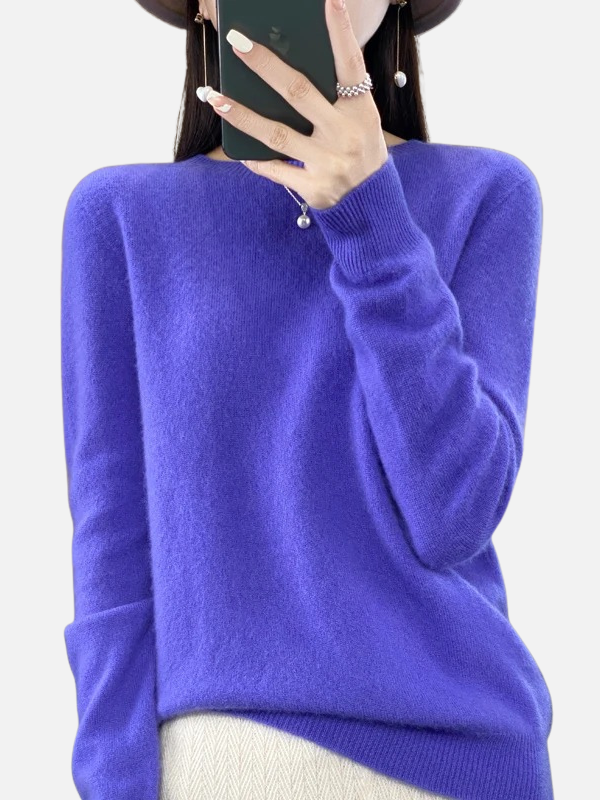 Maria | Pull en tricot doux avec col rond