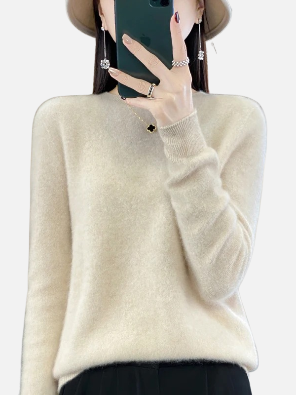 Maria | Pull en tricot doux avec col rond