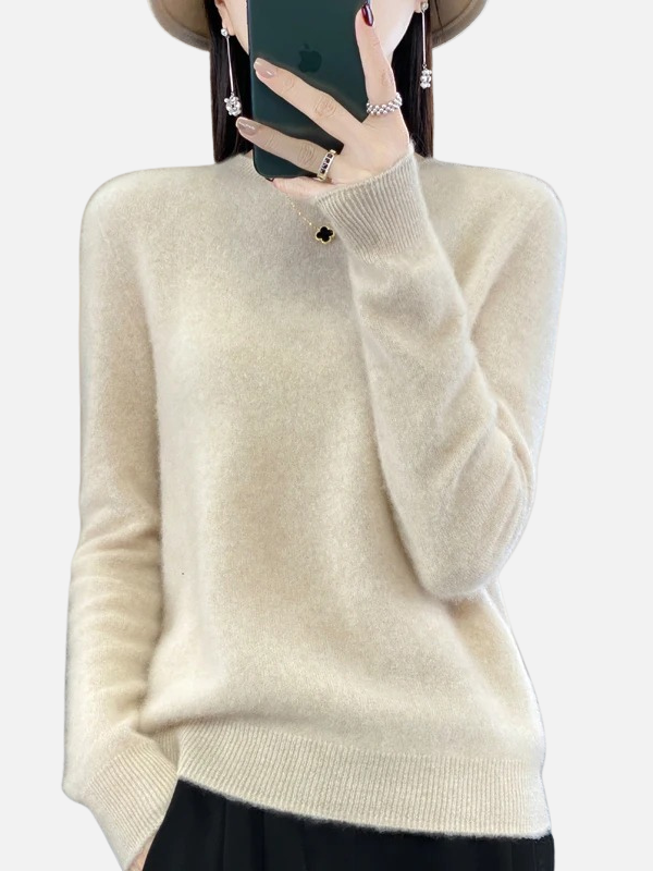 Maria | Pull en tricot doux avec col rond