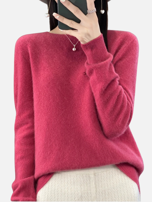 Maria | Pull en tricot doux avec col rond