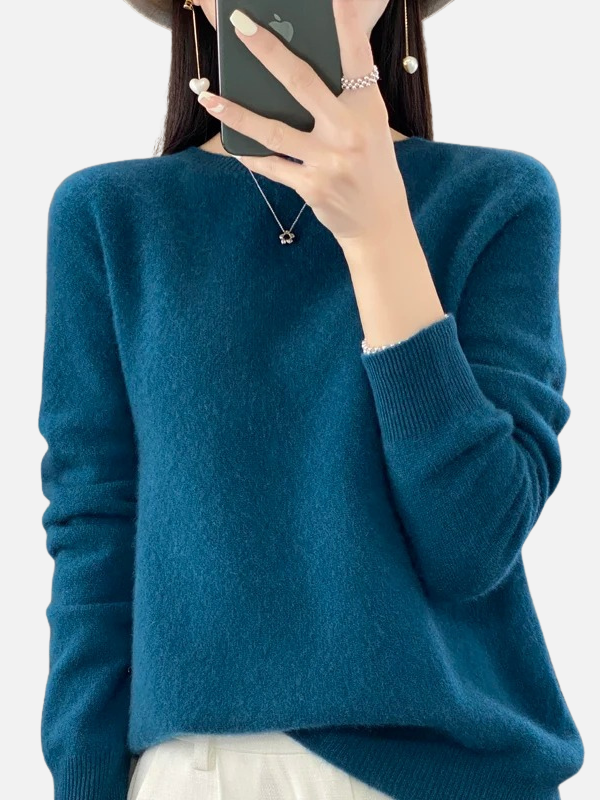 Maria | Pull en tricot doux avec col rond