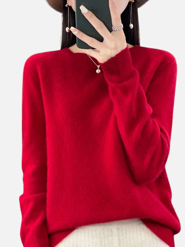Maria | Pull en tricot doux avec col rond