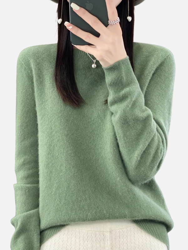 Maria | Pull en tricot doux avec col rond