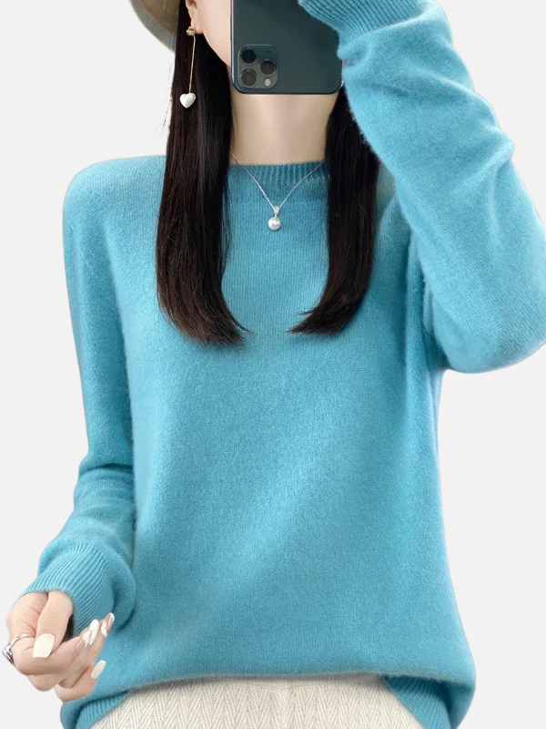 Maria | Pull en tricot doux avec col rond