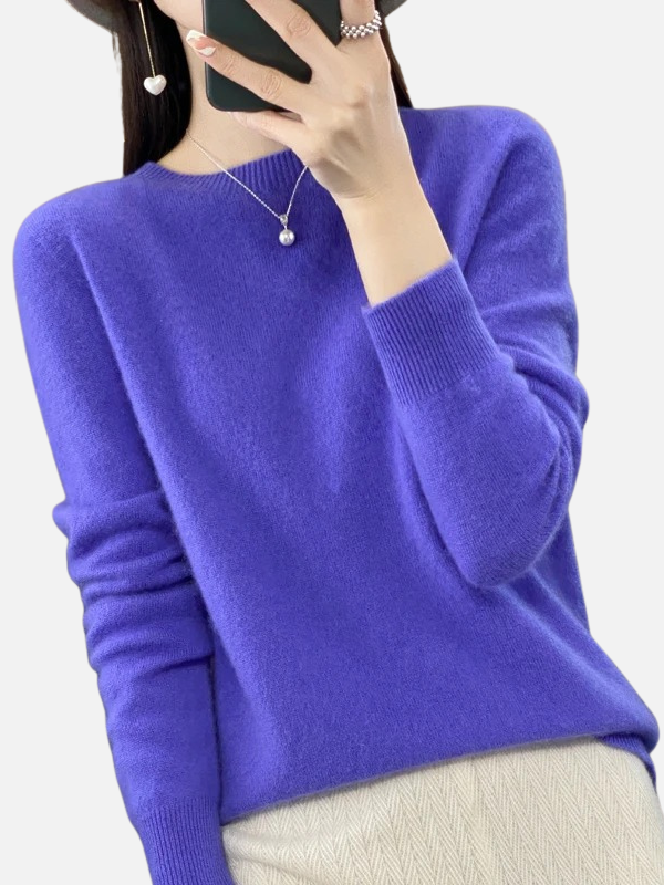 Maria | Pull en tricot doux avec col rond