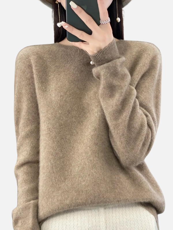 Maria | Pull en tricot doux avec col rond