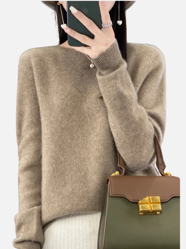 Maria | Pull en tricot doux avec col rond