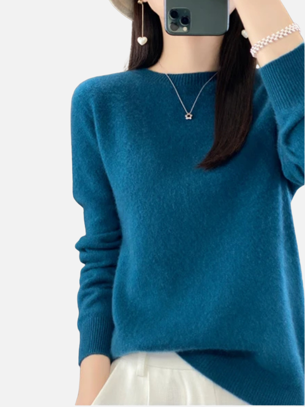 Maria | Pull en tricot doux avec col rond