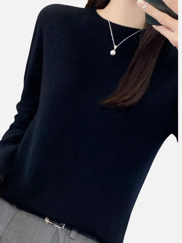 Maria | Pull en tricot doux avec col rond
