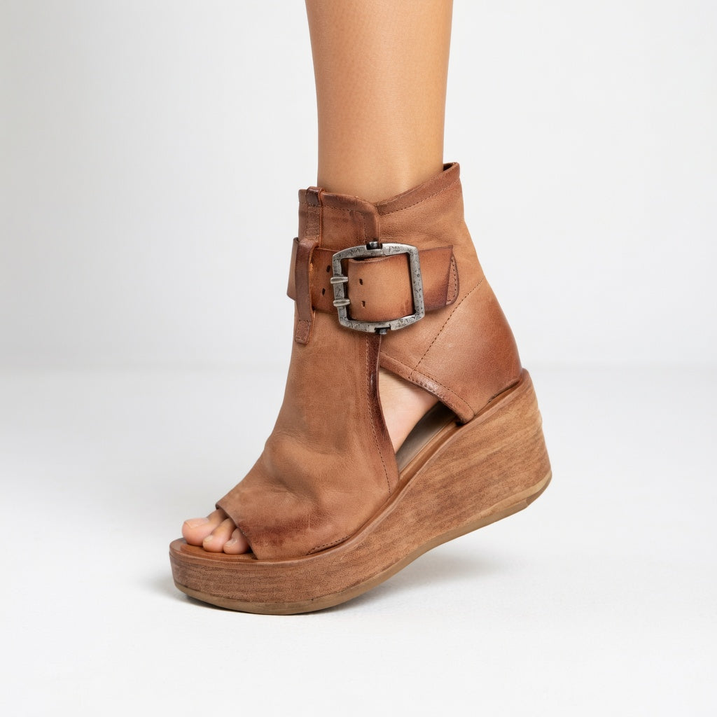 Sarah™ — Bottines à talon compensé et bout ouvert à la mode