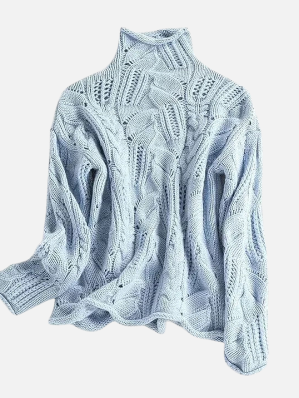 Camilla | Pull en tricot torsadé avec col roulé