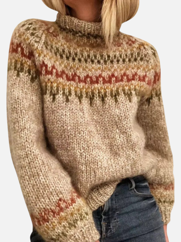 Kirsten | Pull en tricot Fair Isle, motif nordique