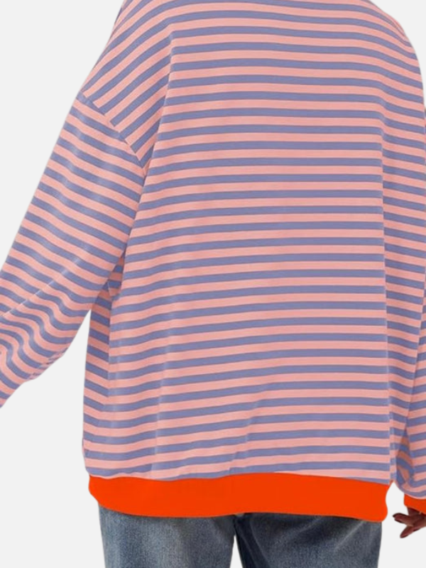 Lene | Sweatshirt Oversized Rayé Multicolore