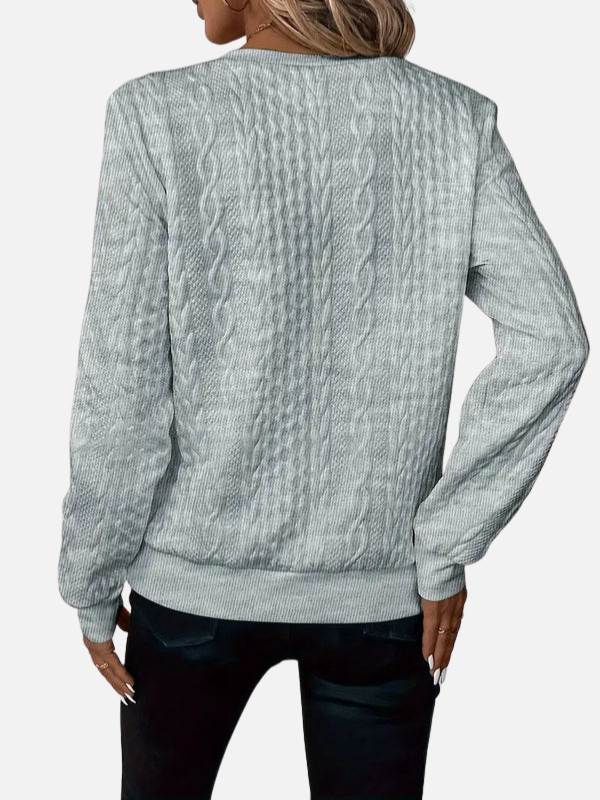 Ida | Pull à demi-zip en motif torsadé