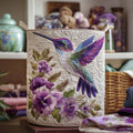 Lysbeth™ | Panier à linge matelassé Colibri en fleurs