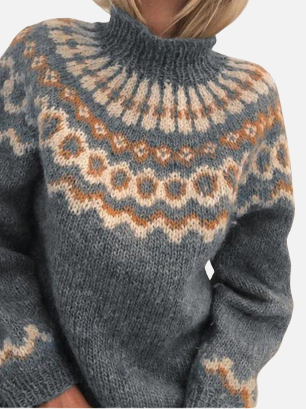 Lene | Pull islandais à col roulé