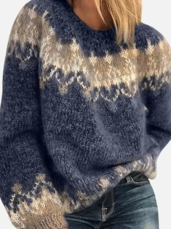 Ida | Pull en laine islandais avec col rond
