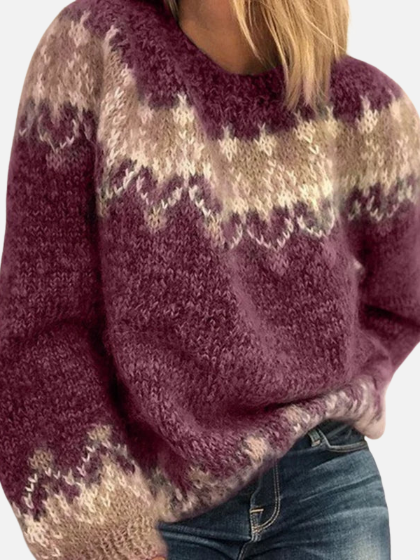 Ida | Pull en laine islandais avec col rond