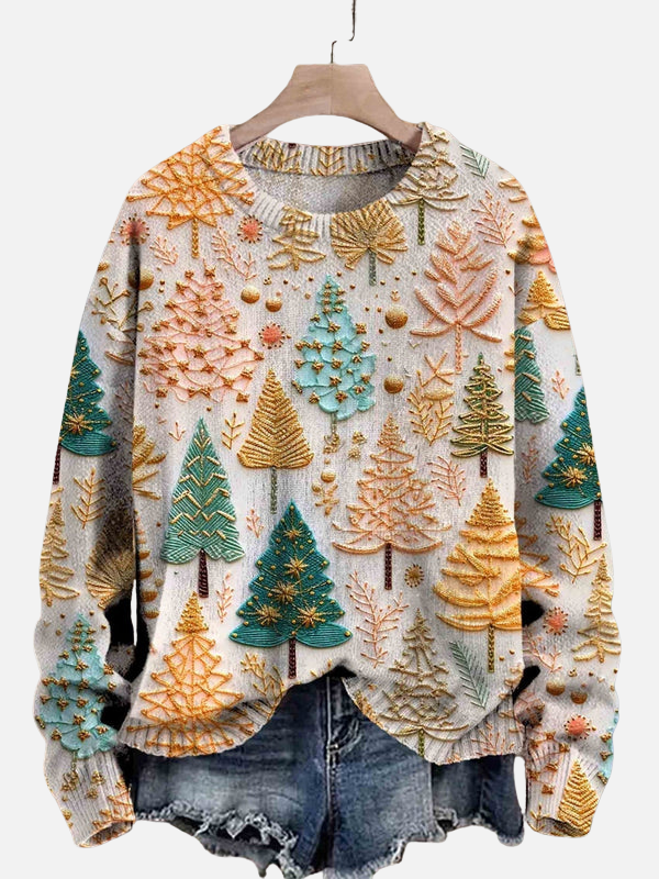 Lone | Pull de Noël avec des sapins de Noël