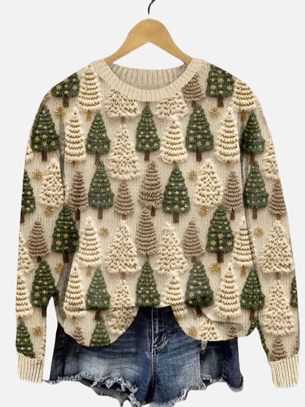 Lone | Pull de Noël avec des sapins de Noël