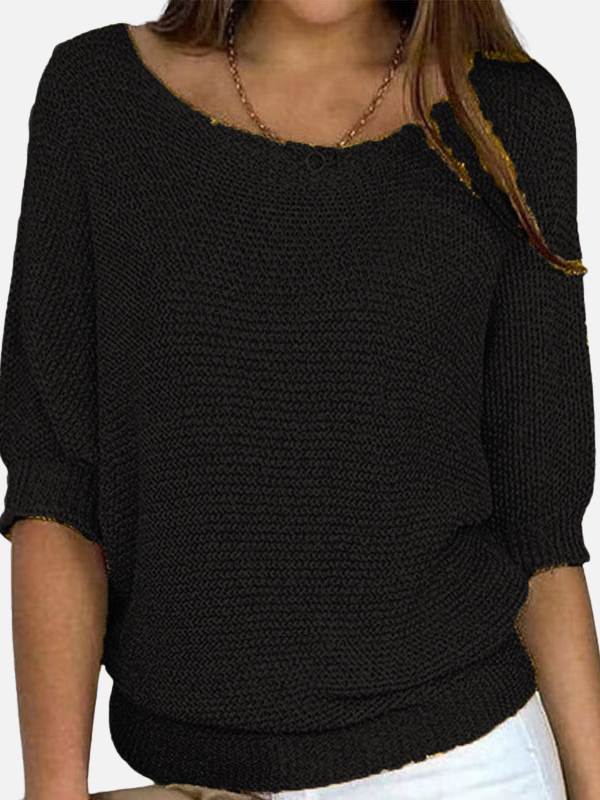 Marianne | Pull en tricot décontracté avec décolleté bateau