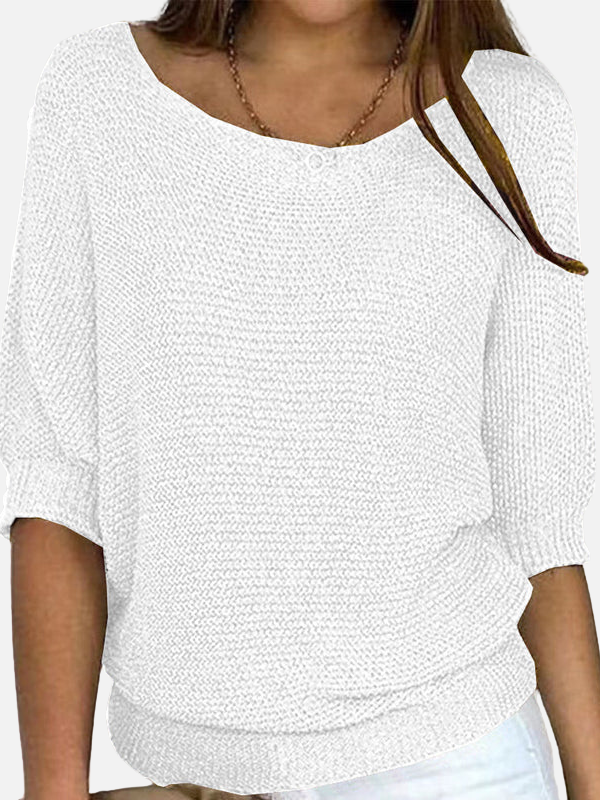 Marianne | Pull en tricot décontracté avec décolleté bateau