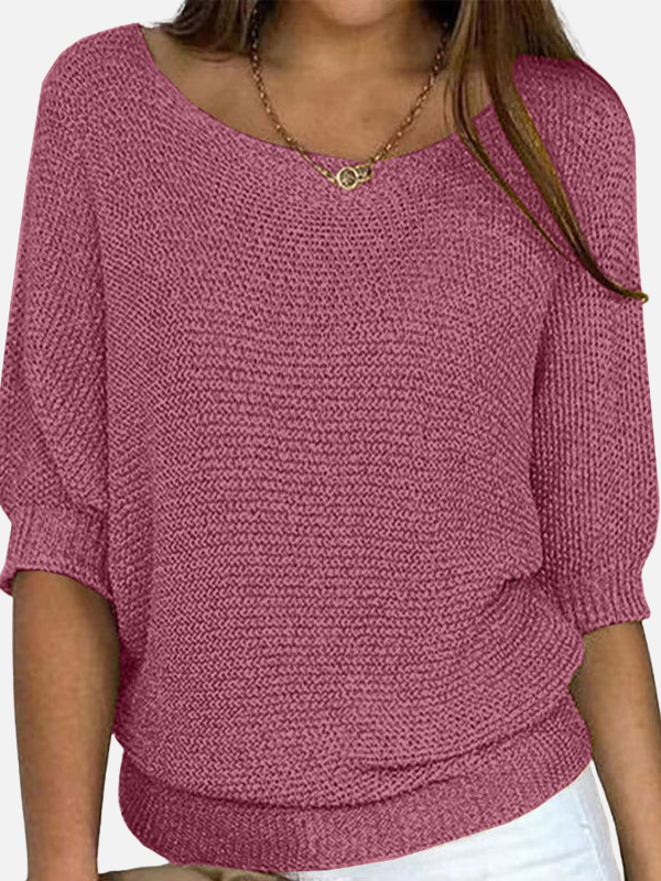 Marianne | Pull en tricot décontracté avec décolleté bateau