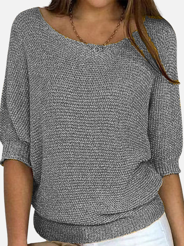 Marianne | Pull en tricot décontracté avec décolleté bateau