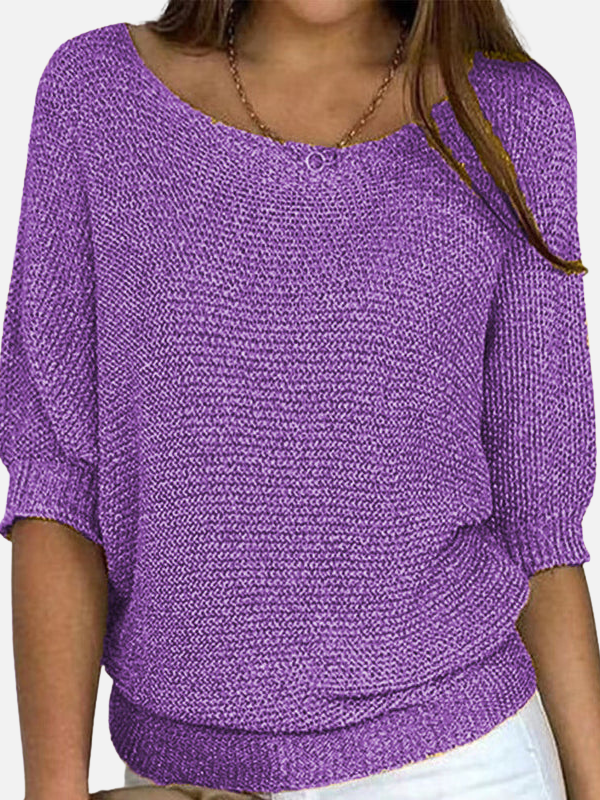 Marianne | Pull en tricot décontracté avec décolleté bateau