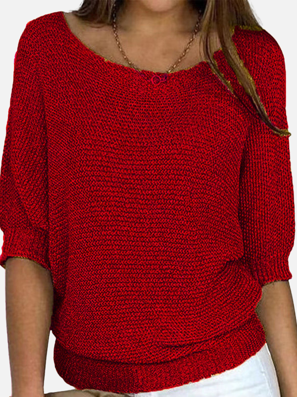 Marianne | Pull en tricot décontracté avec décolleté bateau