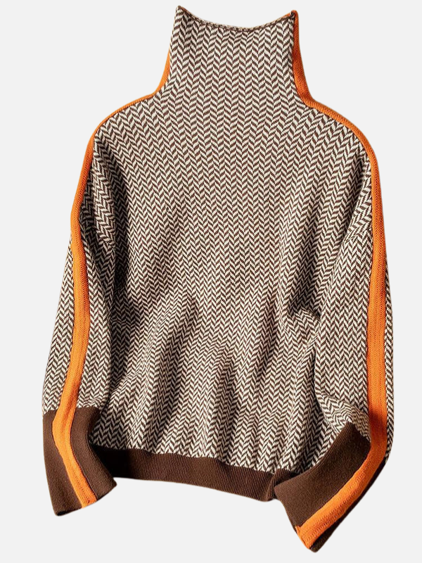 Susanne | Pull à col roulé à motifs en tricot