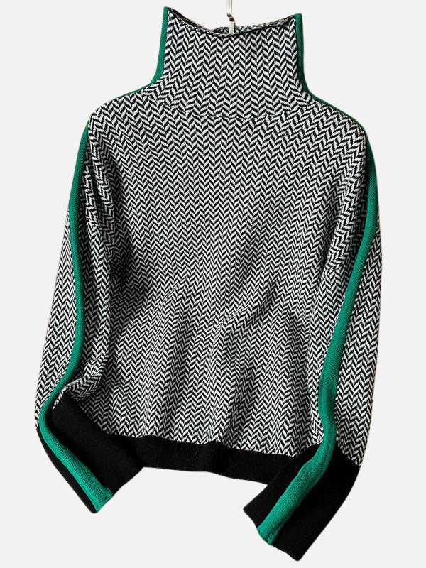Susanne | Pull à col roulé à motifs en tricot
