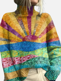 Camilla | Pull en tricot à motifs avec col roulé