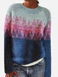 Maria | Tricot à motif forestier
