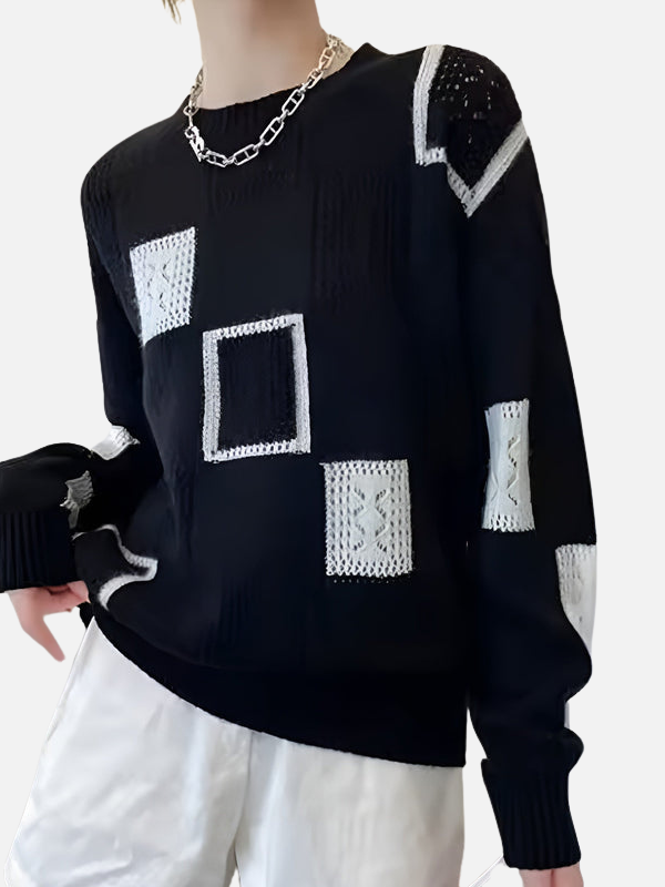 Camilla | Pull en tricot à motif avec motif ajouré