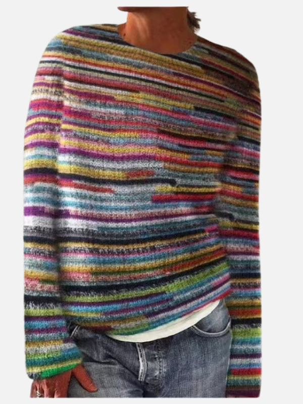 Susanne | Pull en tricot à motif avec col rond