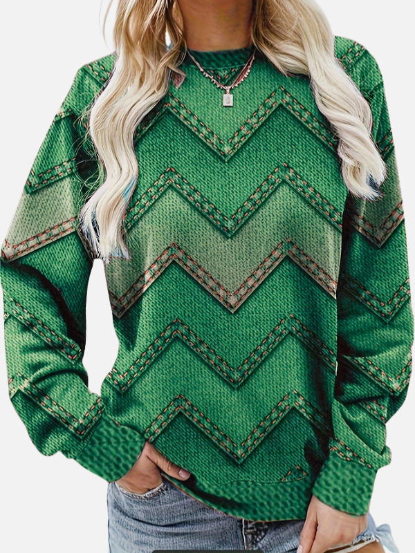 Pia | Sweatshirt à motifs avec zigzag