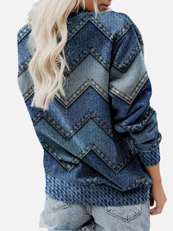 Pia | Sweatshirt à motifs avec zigzag