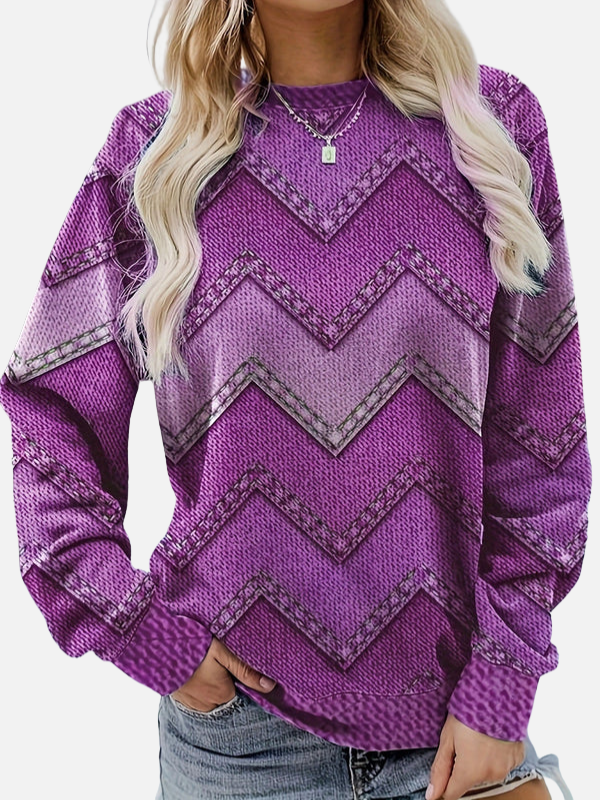 Pia | Sweatshirt à motifs avec zigzag