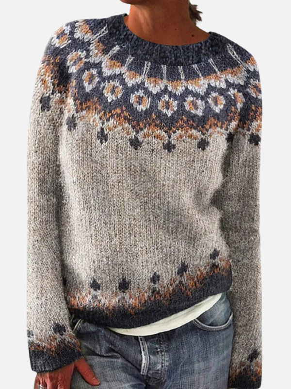 Ida | Tricot mélangé avec motif nordique
