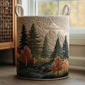 Olwen™ | Panier à linge matelassé Forêt
