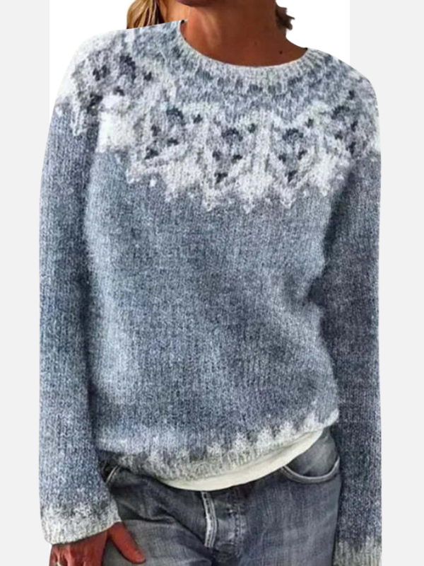 Mette | Tricot à motif nordique avec col rond
