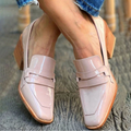Olga™ - Chaussons en cuir rose