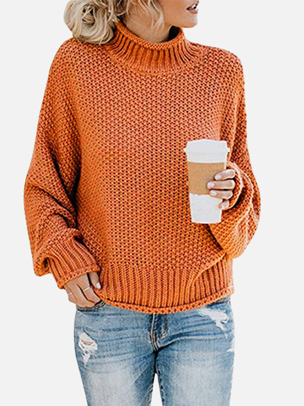 Anna | Pull à col roulé oversize en tricot épais
