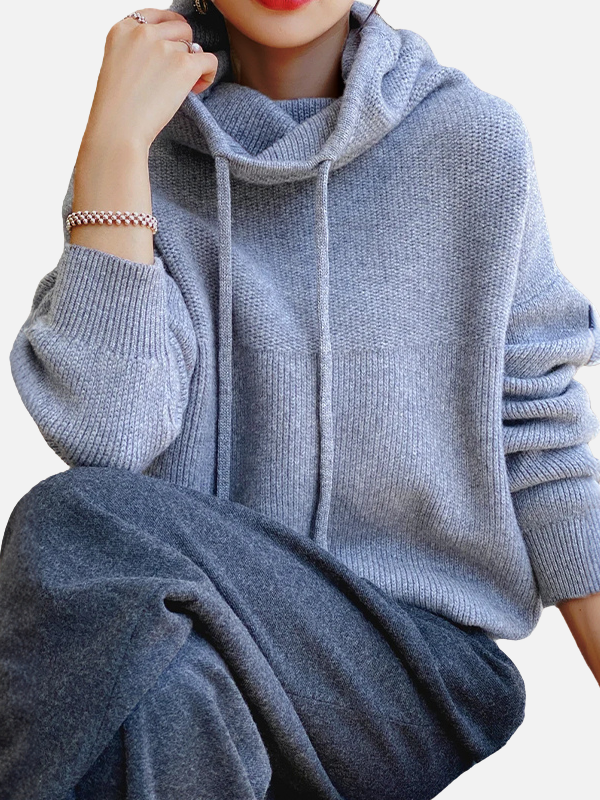 Marianne | Hoodie en tricot oversize, tricot avec capuche